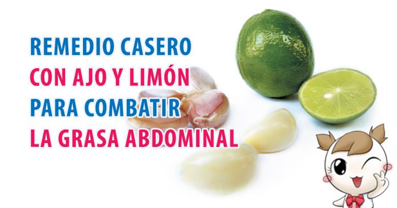Remedio casero con ajo y limón para combatir la grasa abdominal